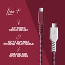 Thumbnail for Skullcandy Line+ Braided USB C Charger Cable; 60W USB C to U